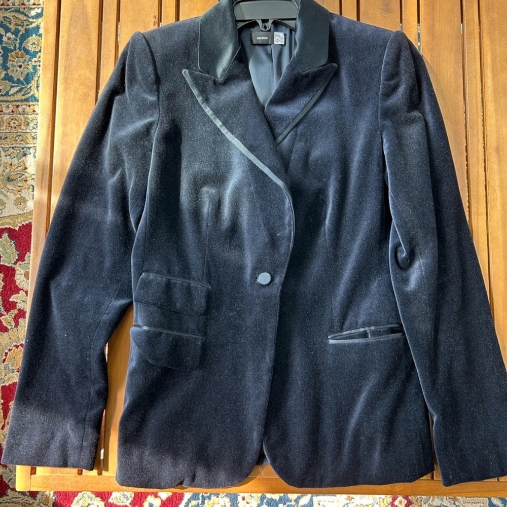 Saks Fifth Avenue Midnight Velvet Blazer